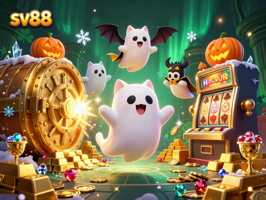 Engage with sv88's exciting ghost cat adventure in a haunted casino, filled with treasures.