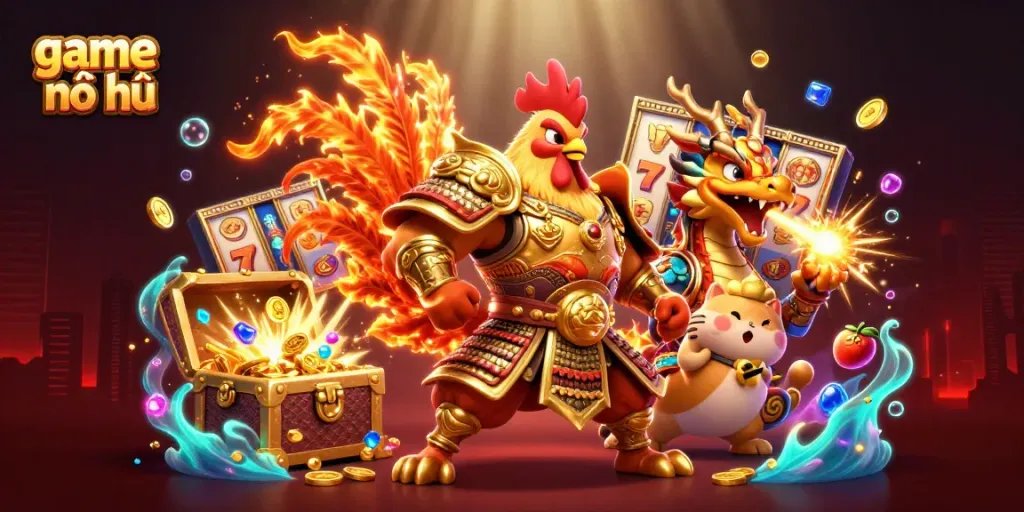 Experience thrilling gameplay with game nổ hũ featuring vibrant slot action and dynamic characters.