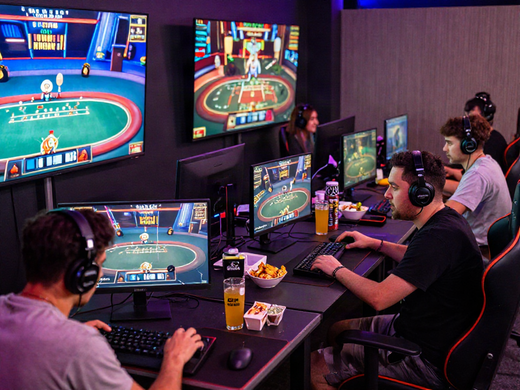 Engaged community gaming scene showcasing 먹튀스팟 live streaming activities and interactive experiences.