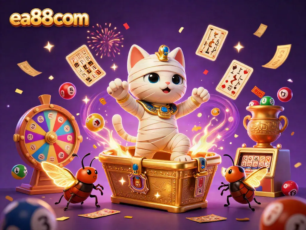 Experience thrilling excitement with EA88 com as the cartoon Egyptian mummy cat and friends burst into action!
