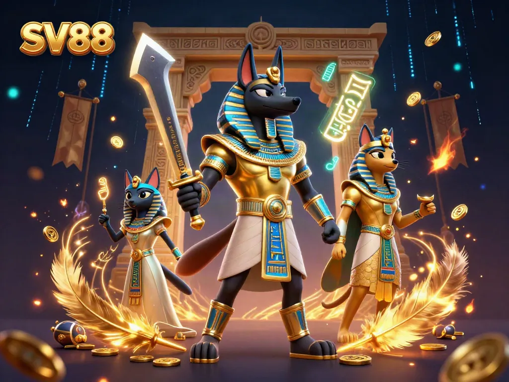 Bet on exciting games with SV88's dynamic ancient Egyptian gambling theme.