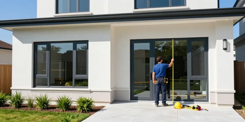 Quality installation of Kusen uPVC windows and doors in a modern home.